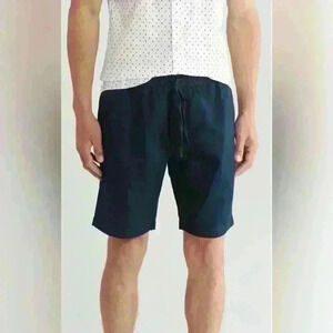 NWT Rodd & Gunn Tucker Road Navy Resort Shorts Linen/Cotton Blend Size XL